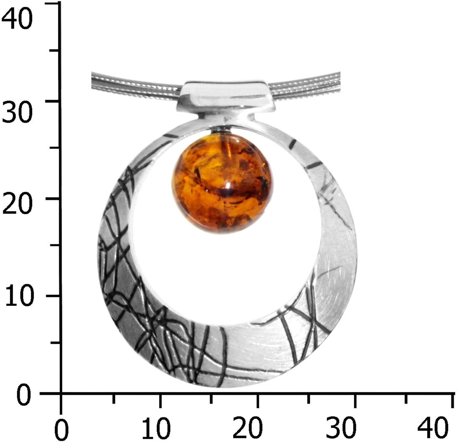 Halsreif OSTSEE-SCHMUCK "Ostsee-Schmuck Halsreif mit Anhänger Rabia-Sarah Vicenca" Gr. 45, silber, Halsketten, Damen, 45cm, Silber 925 (Sterlingsilber), L: 45, Halsreif silber 45cm, Silber 925 (Sterlingsilber), L: 45