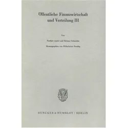 Öffentliche Finanzwirtschaft und Verteilung III., Fachbücher