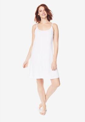 Plus Size Women's Full Microfiber Slip by Comfort Choice in White (Size 14/16) Full Slip
