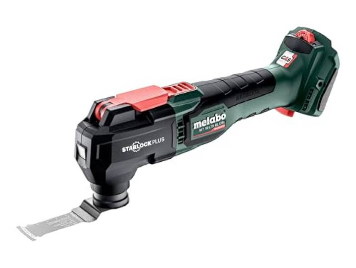 metabo MT 18 LTX BL QSL Outil Multifonction sans Fil\, Découpeur-Ponceur Moteur Brushless puissant\, système Quick\, compatible StarlockPlus\, sans batterie ni chargeur\, idéal pour rénovation