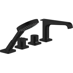 hansgrohe AXOR Citterio E 4-Loch Fliesenrandarmatur mit Thermostat, 36410670, Farbe: Mattschwarz