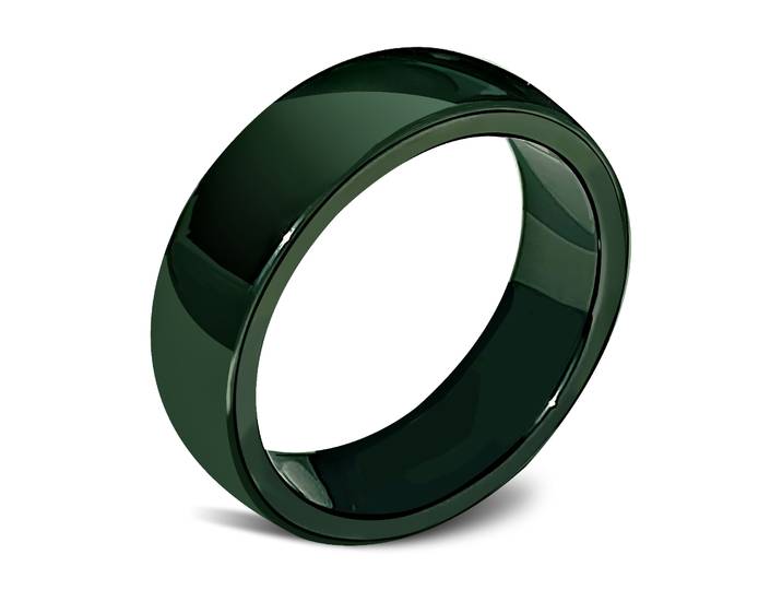 Jasper Tesla – anneau intelligent en céramique NFC, pour déverrouiller les claviers de voiture modèle 3/Y/X/S, anneau de doigt Tesla vert noirâtre