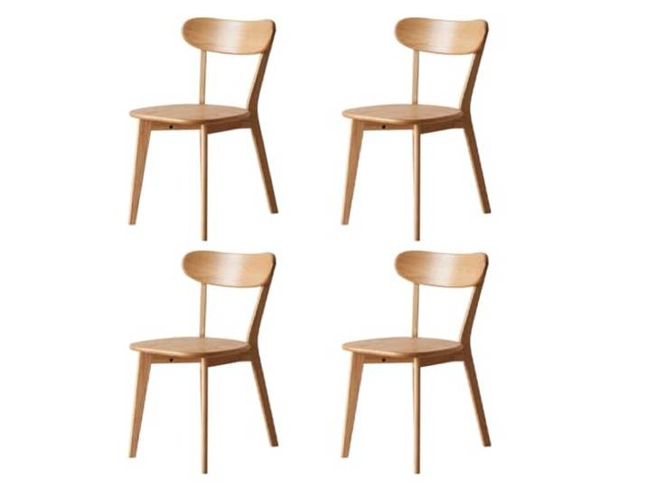 YESWOOD 4er Esszimmerstuhl Massivholz mit Rückenlehne & breite Sitzfläche 47.5x55.5x78cm,Küchenstühle holz mit U-förmige Rückenlehne,breite Sitzfläche,auch als Esszimmerstuhl,Schreibtischstuhl