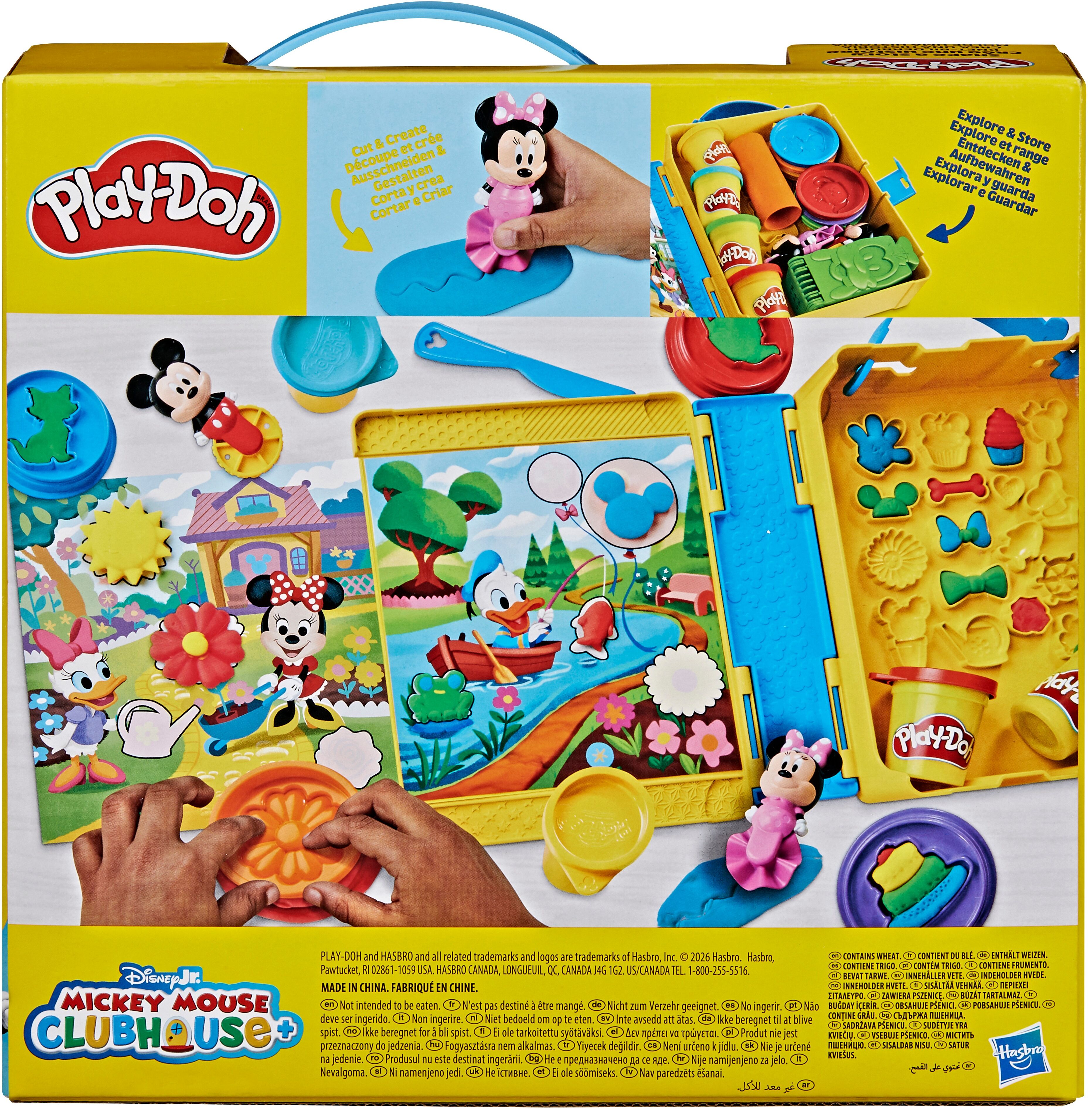 Knetform-Set HASBRO "Play-Doh Disney Junior Knet-Bilderbuch", bunt, Kneten, Kinder, Knetform-Set