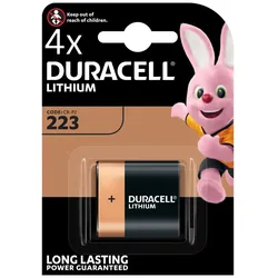 4x Duracell CR-P2 DL223 Lithium Batterie 6V 1,4Ah