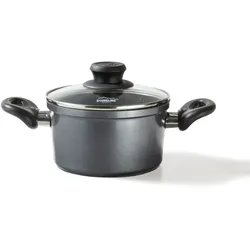 STONELINE® Kochtopf 18 cm, mit Glasdeckel, antihaftbeschichtete Topf, Induktion und backofengeeignet