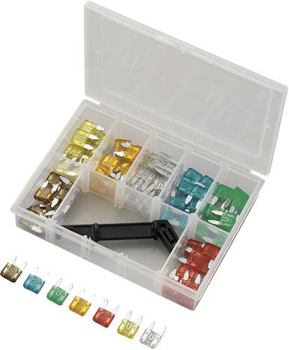 TRU Components Y101-70TS Mini Flachsicherung 5 A, 7.5 A, 10 A, 15 A, 20 A, 25 A, 30A 71St.