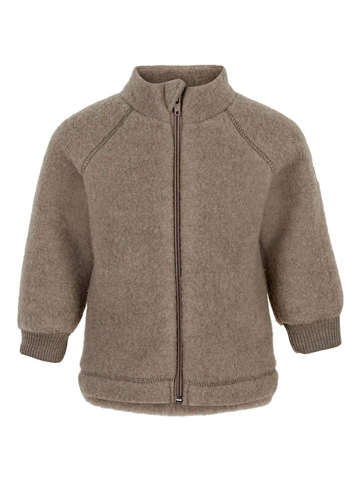 mikk-line Wolljacke in Hellbraun - 146