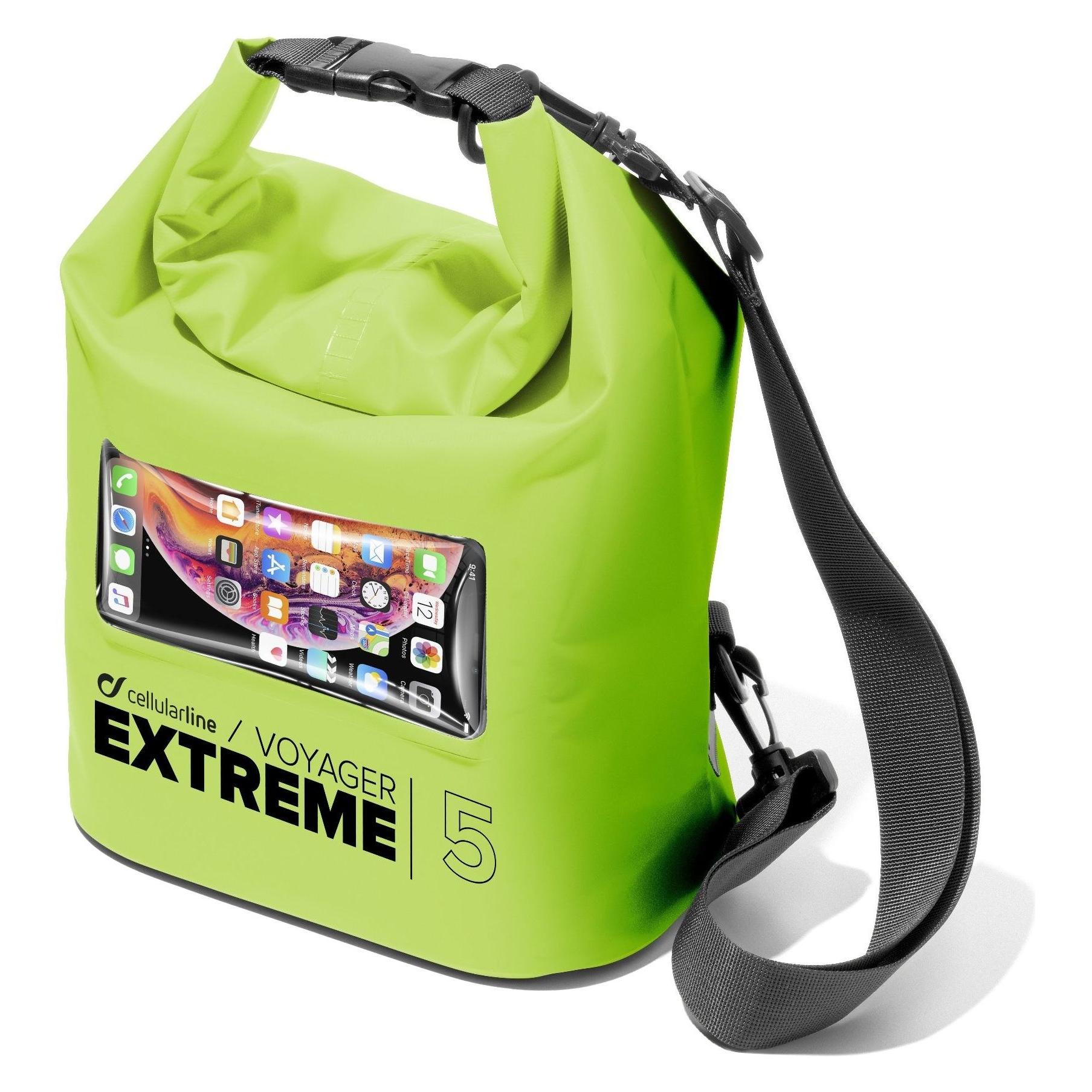 Cellularline EXTREME Waterproof Bag 5 L - Lime (5 l) (8018080344336)