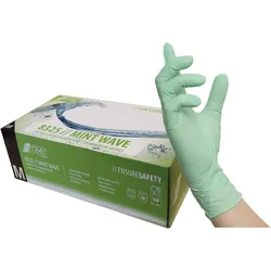 NITRAS® Einmalhandschuhe MINT WAVE M grün