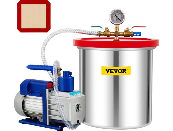 VEVOR VacuüMpomp VacuüMpomp VacuüMkamerkit 5 Gal 5CFM 1/3HP 1 Stage