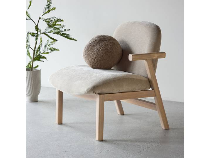 Fauteuil Rile Beige Tissu 67 x 77 x 74cm