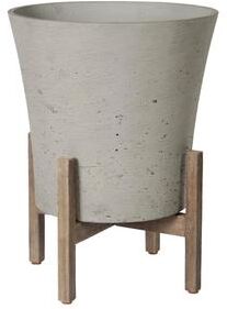 Marqueeta Tapered Medium Standing Pot, Cement Grey