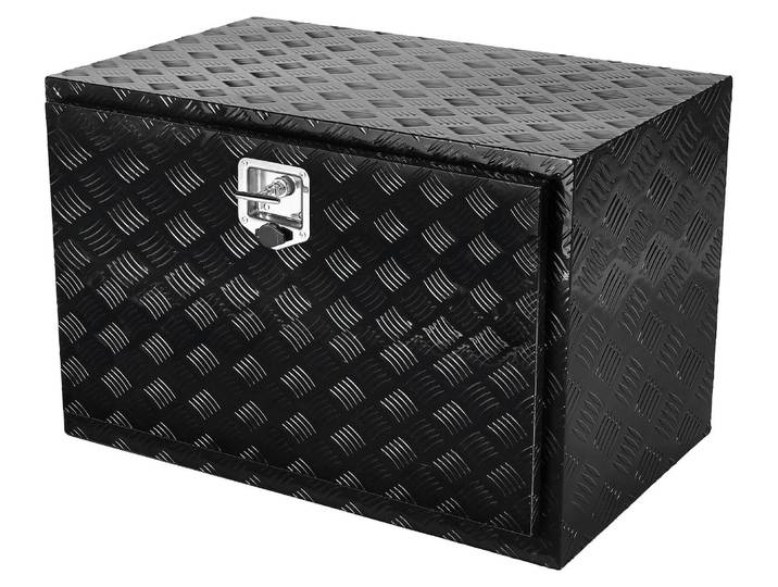 VEVOR Truckbox boîte à outils\, boîte pour remorque sous le plancher\, boîte à outils 914 x 610 x 610 mm boîte de rangement pour pick-up\, alliage d'aluminium\, boîte à outils pouvant supporter 40 kg\, boîte de rangement verrouillable