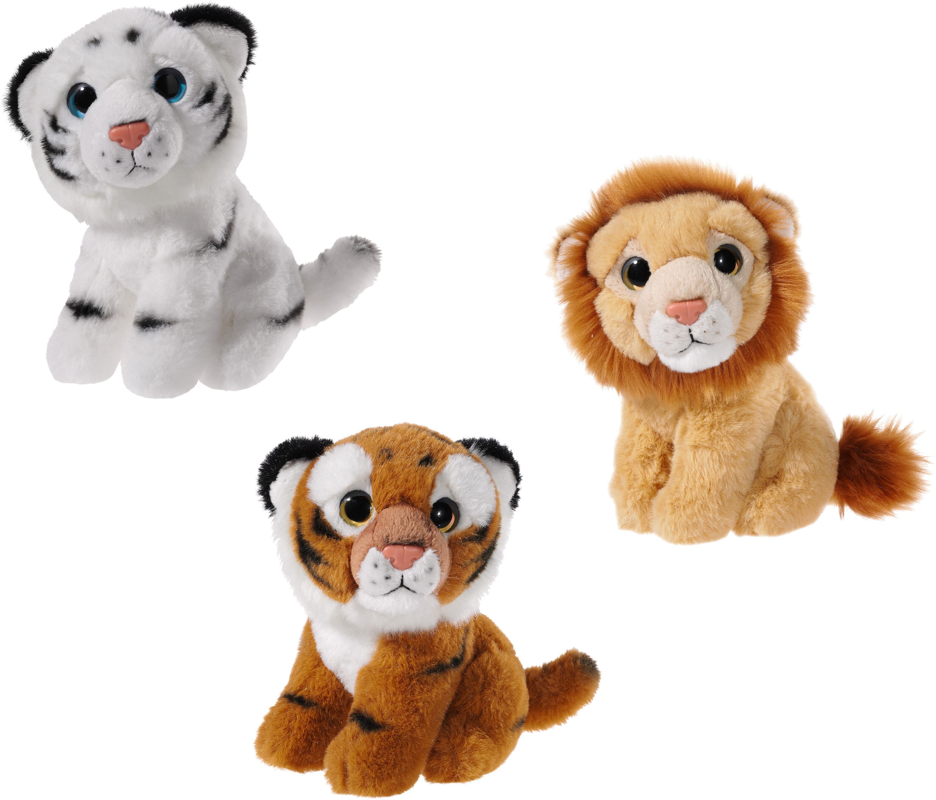 Kuscheltier HEUNEC "Mini Mi Dschungel", braun (weiß, braun), Plüschfiguren, KinderH:14cm, Plüsch, Polyester, Kuscheltier, H:14cm