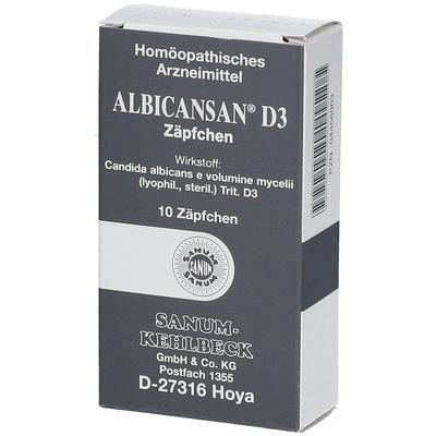 Albicansan D 3 Zäpfchen 10 St Suppositorien