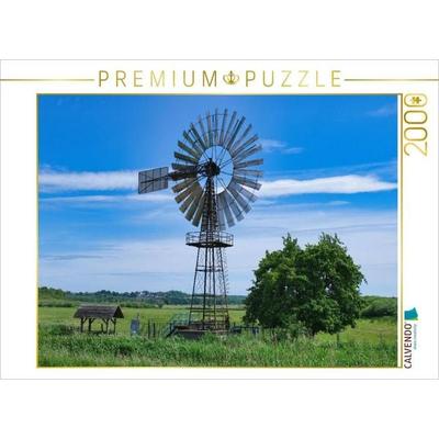 CALVENDO Puzzle Das Windschöpfwerk Lobbe - Historische Sehenswürdigkeit | 2000 Teile Lege-Größe 90 × 67 cm Foto-Puzzle für glückliche Stunden