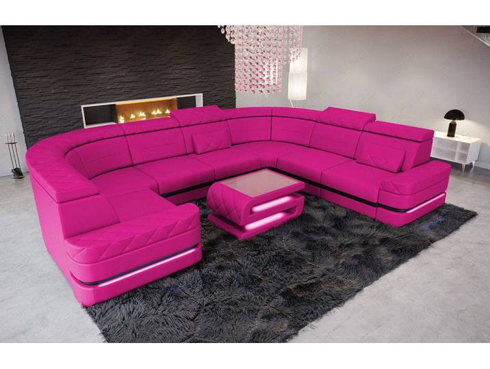Leder Couch Positano U-Form