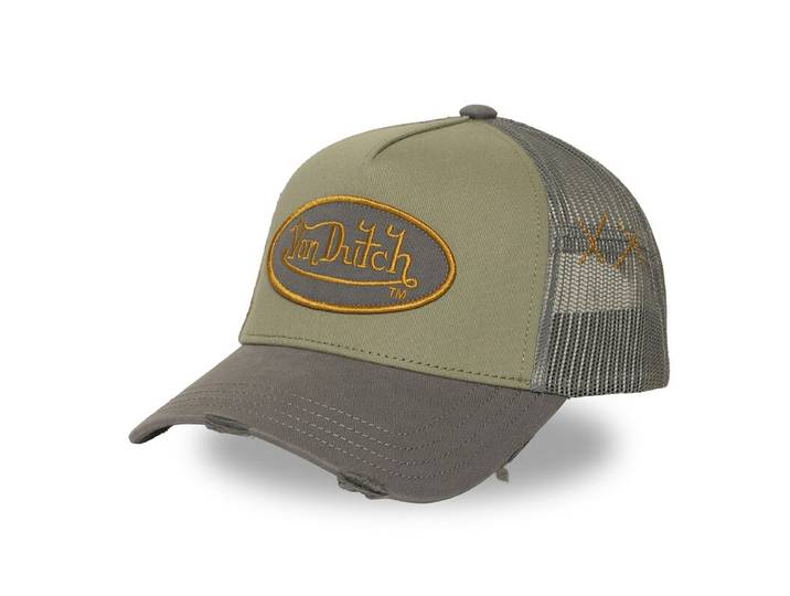 VONDUTCH Casquette Trucker Effet Usé Filet avec Écusson