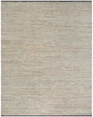 SAFAVIEH Handmade Vintage Boho Leather Litsa Modern Stripe Leather Rug