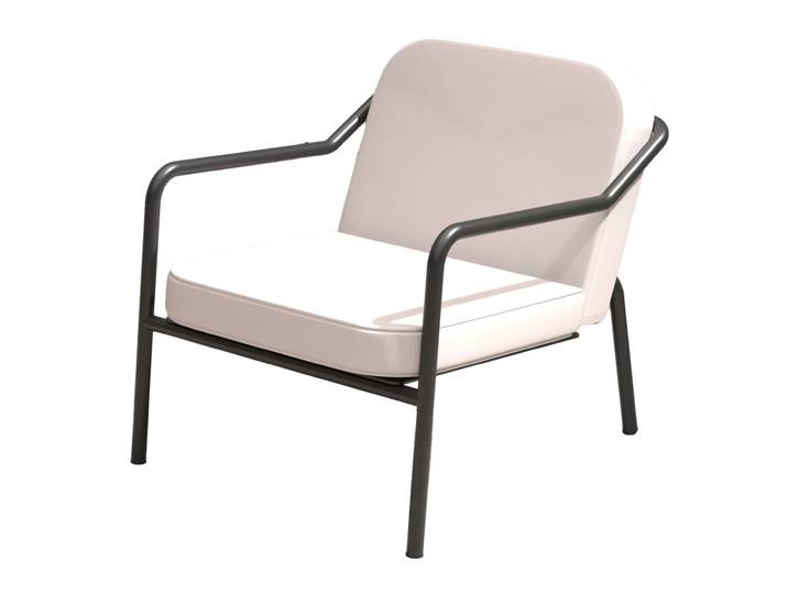 Fauteuil d'accueil Medso ''M'' en simili-cuir Gris - pieds métal Noir