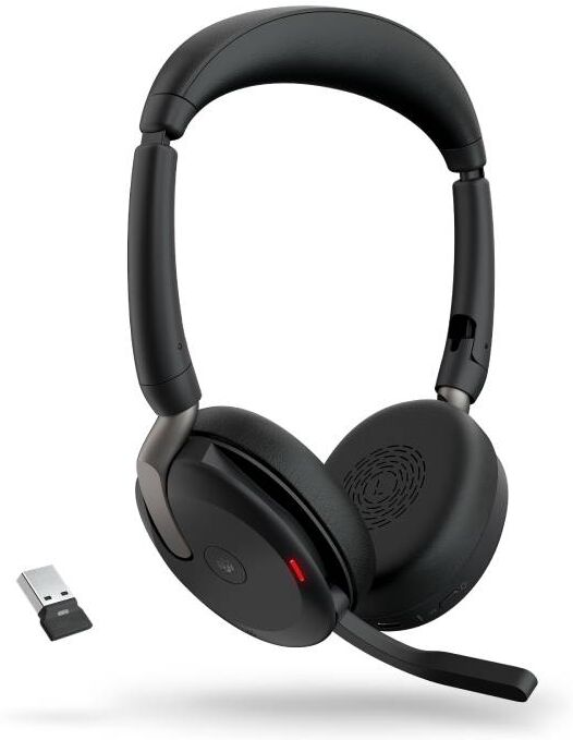 Jabra GN Jabra Evolve2 65 Flex MS Stéréo USB-A Micro-casque professionnel ultra portable avec réduction de bruit active (ANC) inégalée.