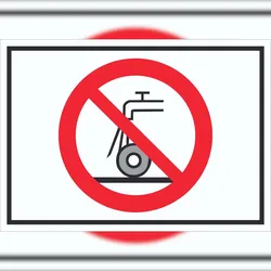 HB-Druck Nicht zulässig für Nassschleifen Symbol Schild A3 (297x420mm)