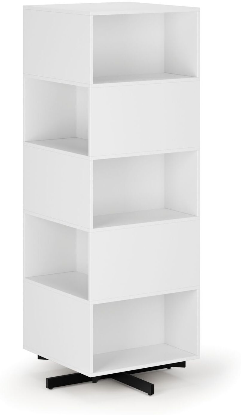 B2B Partner Drehbares Regal, 680×680×1932 mm, 10 Fächer, weiß