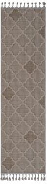 Klair Living "Guros Collection 2X8 Trellis Indoor / Outdoor Non-Shedding Runner Rug - 96"" D x 26"" W x 0.28"" H"