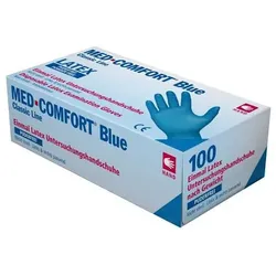 Latexhandschuhe Ampri Med Comfort Blue S 24 cm lange Latexhandschuhe, puderfrei, 100 Stück-Box
