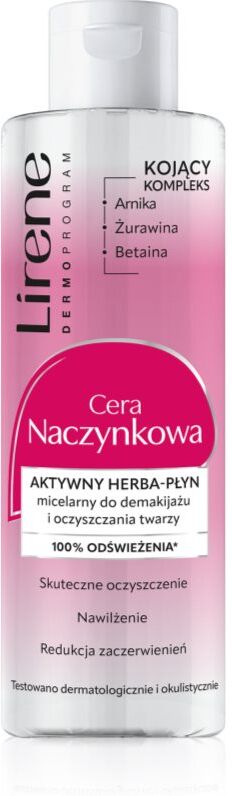 Lirene Redness micellar cleansing water for sensitive and reddened skin 200 ml