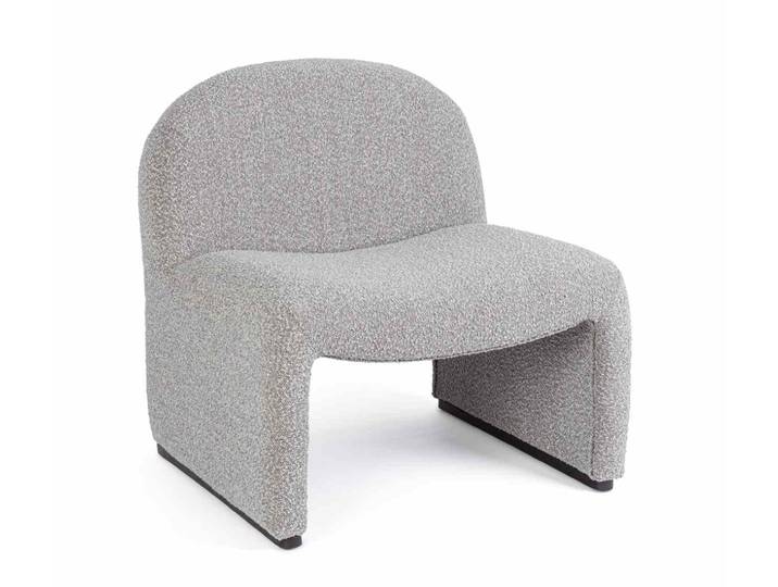 Feeling4Home Sessel Bassilla aus Boucle-Stoff, Grau