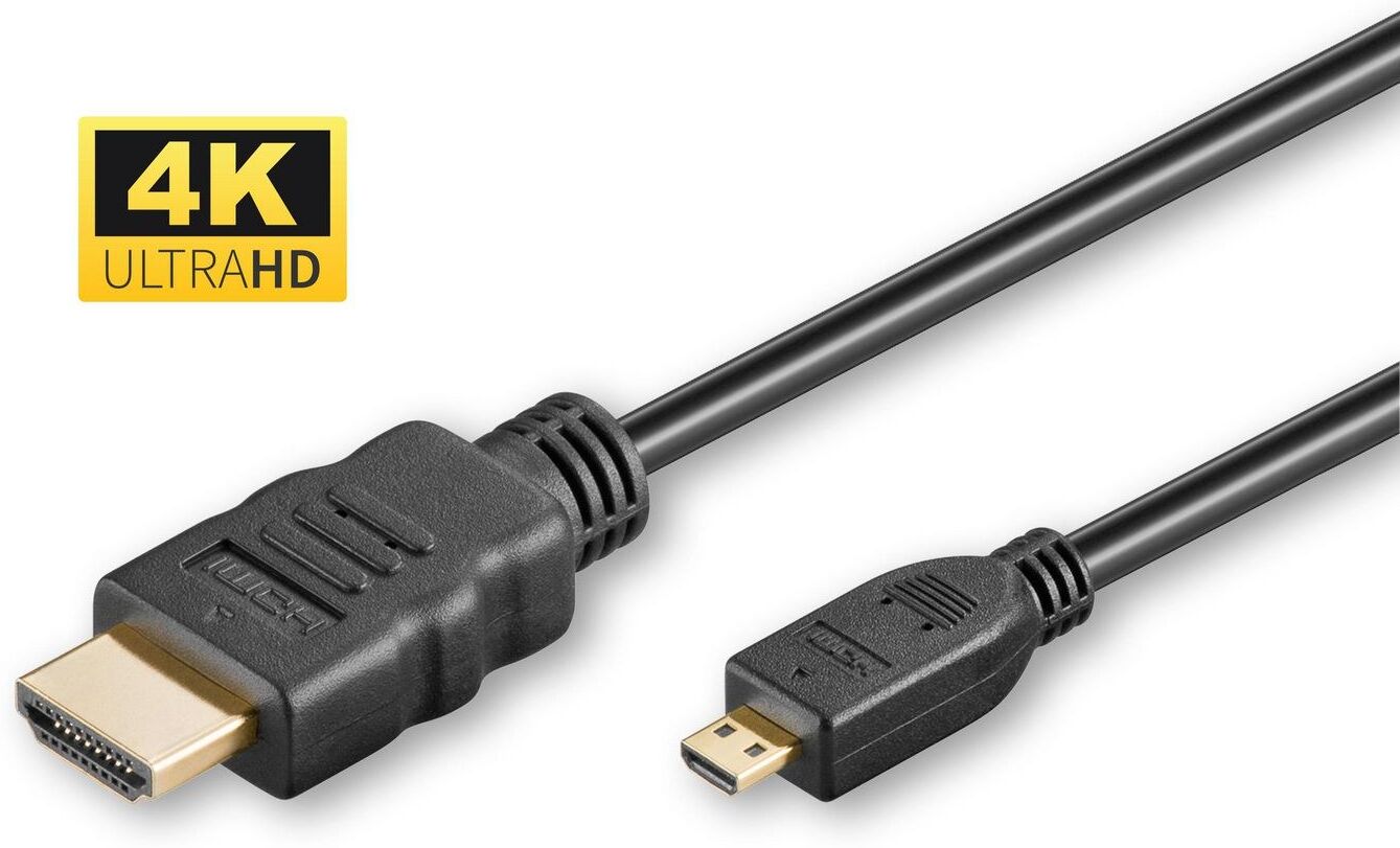Microconnect HDMI 2.0 Type A to Micro HDMI Type D Cable with Ethernet 2m