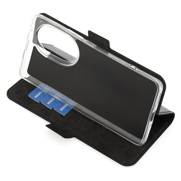 Wave BookCase Hülle, Honor 200 Pro, schwarz (Honor 200 Pro) (WAVE-BC-HN-200P-BK)