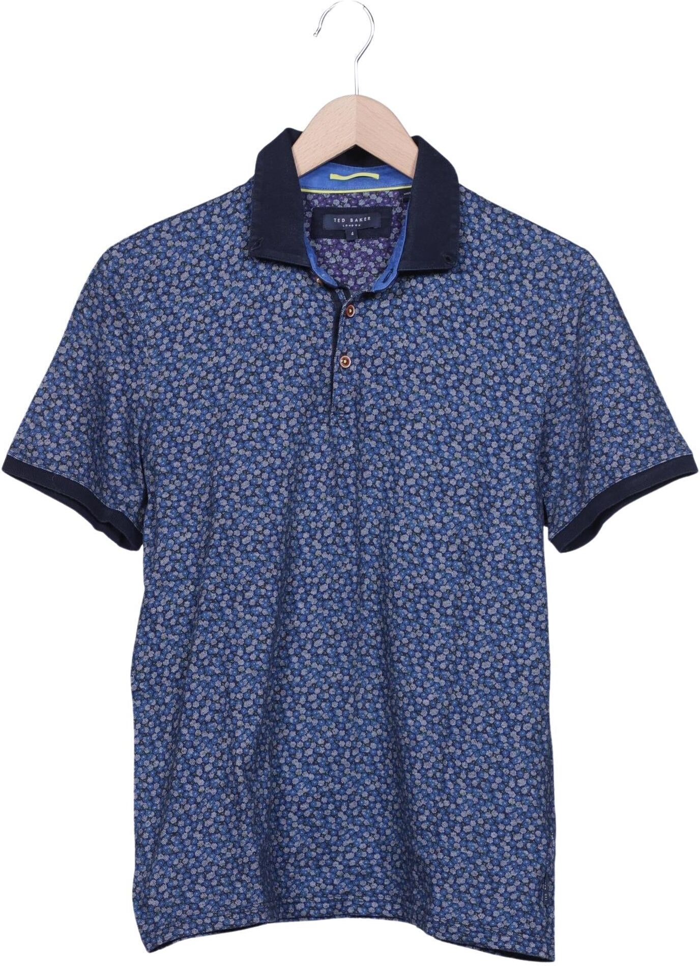 TED Baker Herren Poloshirt, Marineblau, Gr. L (Ted Baker 4), Baumwolle - Second Hand