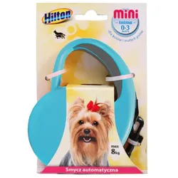 HILTON MINI TAPE LEINE, AUTOMATISCHES 3M-BAND, BIS 8 KG, HELLBLAU MIT GRAUEM EINSATZ
