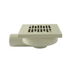 Badablauf PP seitlicher Anschluss an HT DN 50, Größe 150x150mm