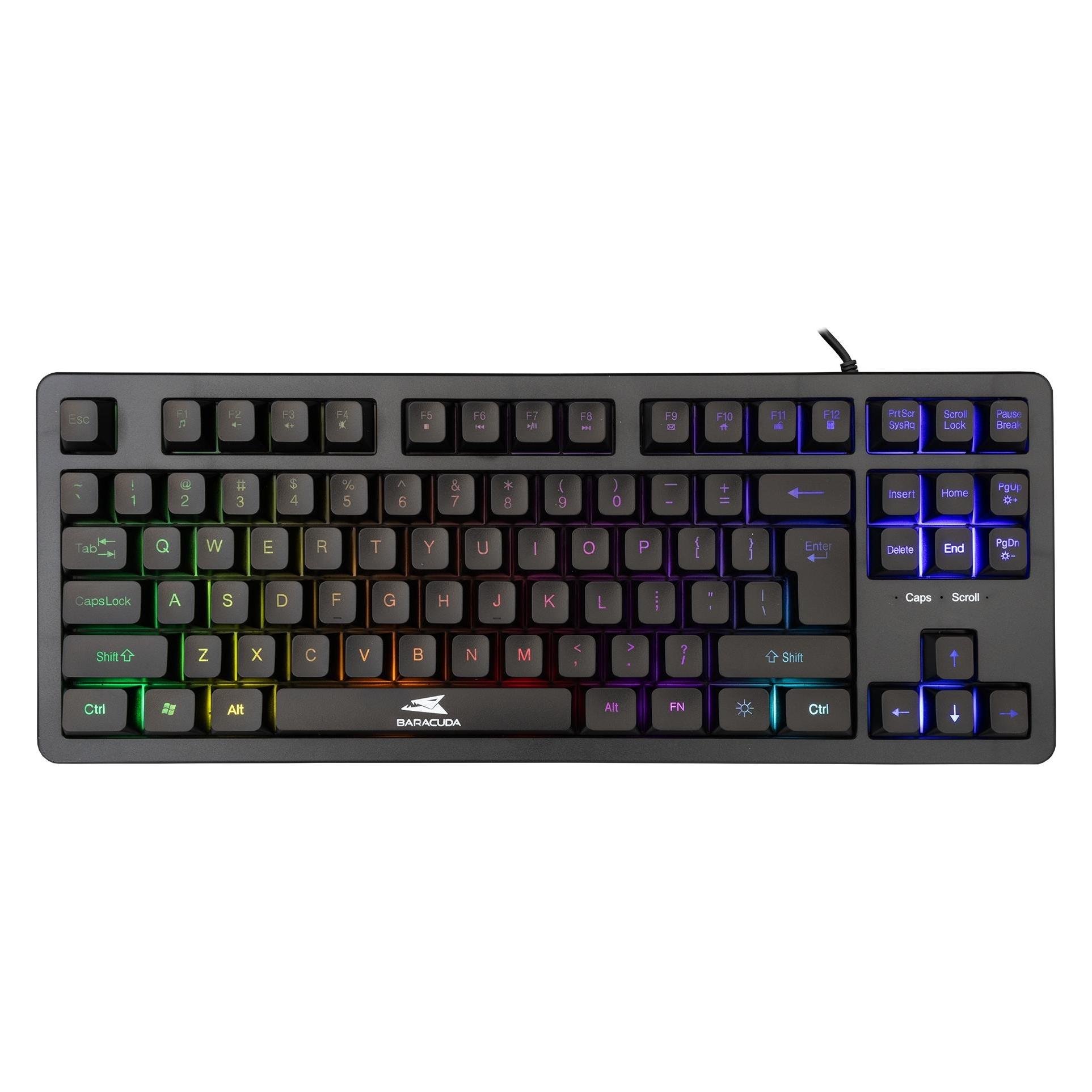 Baracuda gaming membrane Keyboard KRILL, US Layout, Black (BGK-01114) (US, Kabelgebunden) (KRILL-B)