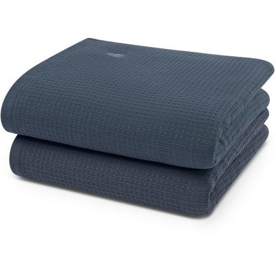 Handtücher ROSS "Waffelpique", blau (nachtblau), B:50cm L:100cm, Frottier, Baumwolle, Handtücher, 100% Baumwolle