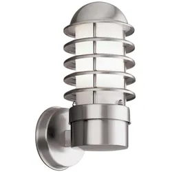 Wand Spot Lampe Leuchte Edelstahl Außen Veranda Terrasse Hof Weg Beleuchtung