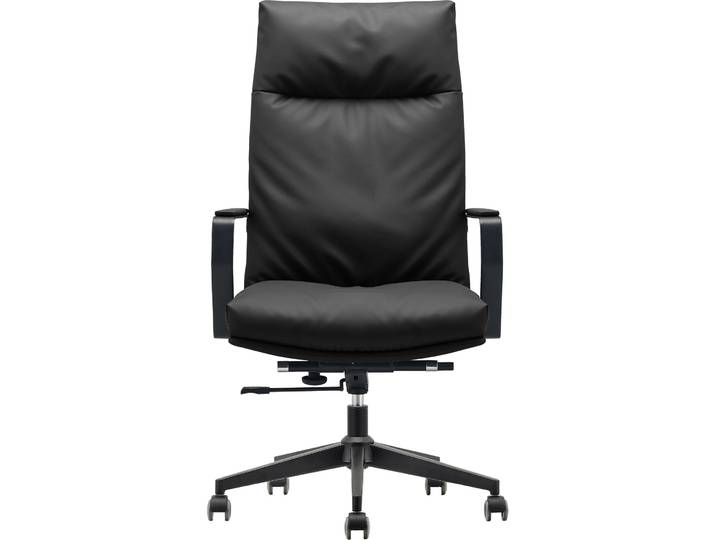Bürostuhl Gandia Leder schwarz H 118 cm - Bürostuhl