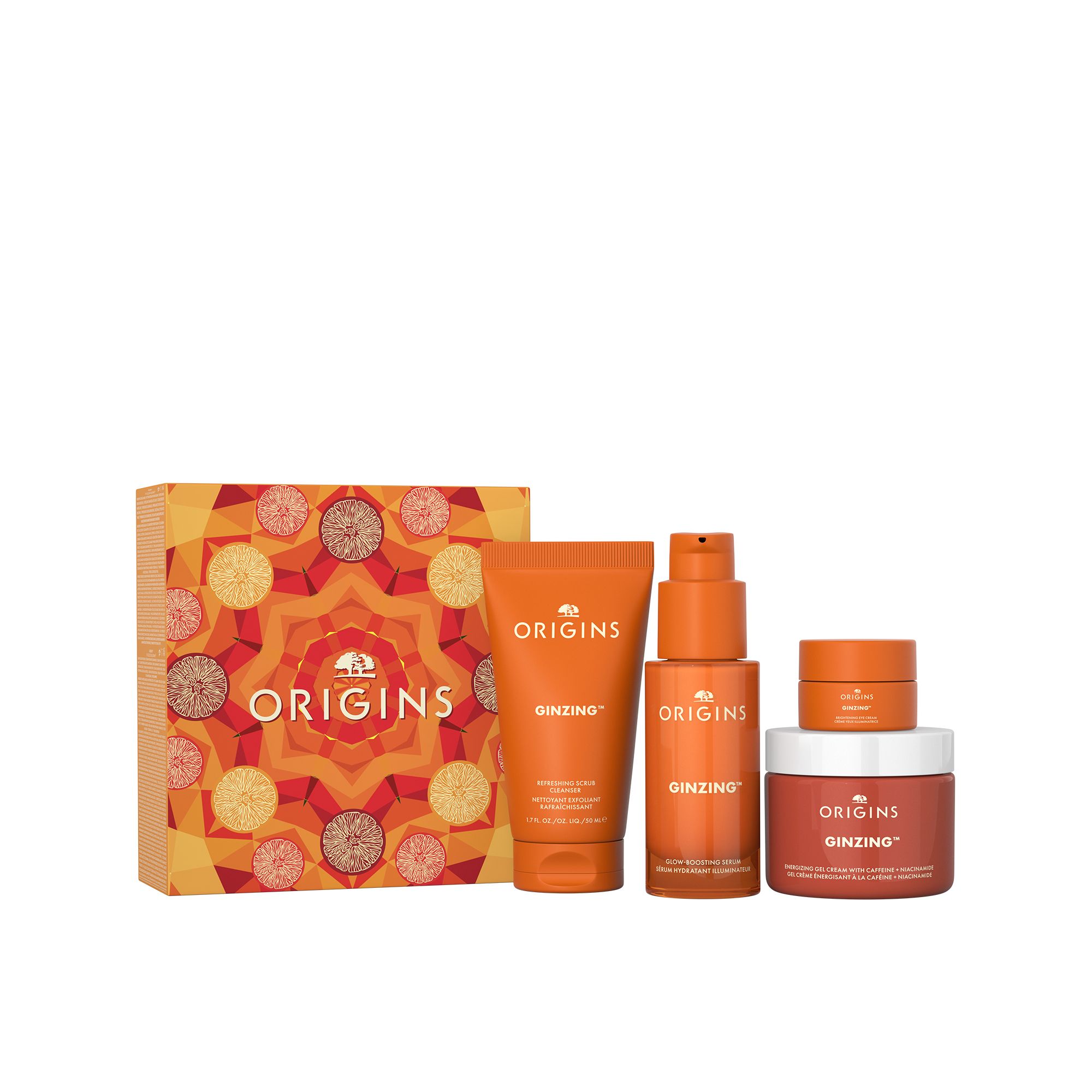 Origins Hs24 Ginzing Glowing Essentials Set 30+50+5+50 ml Kombipackung