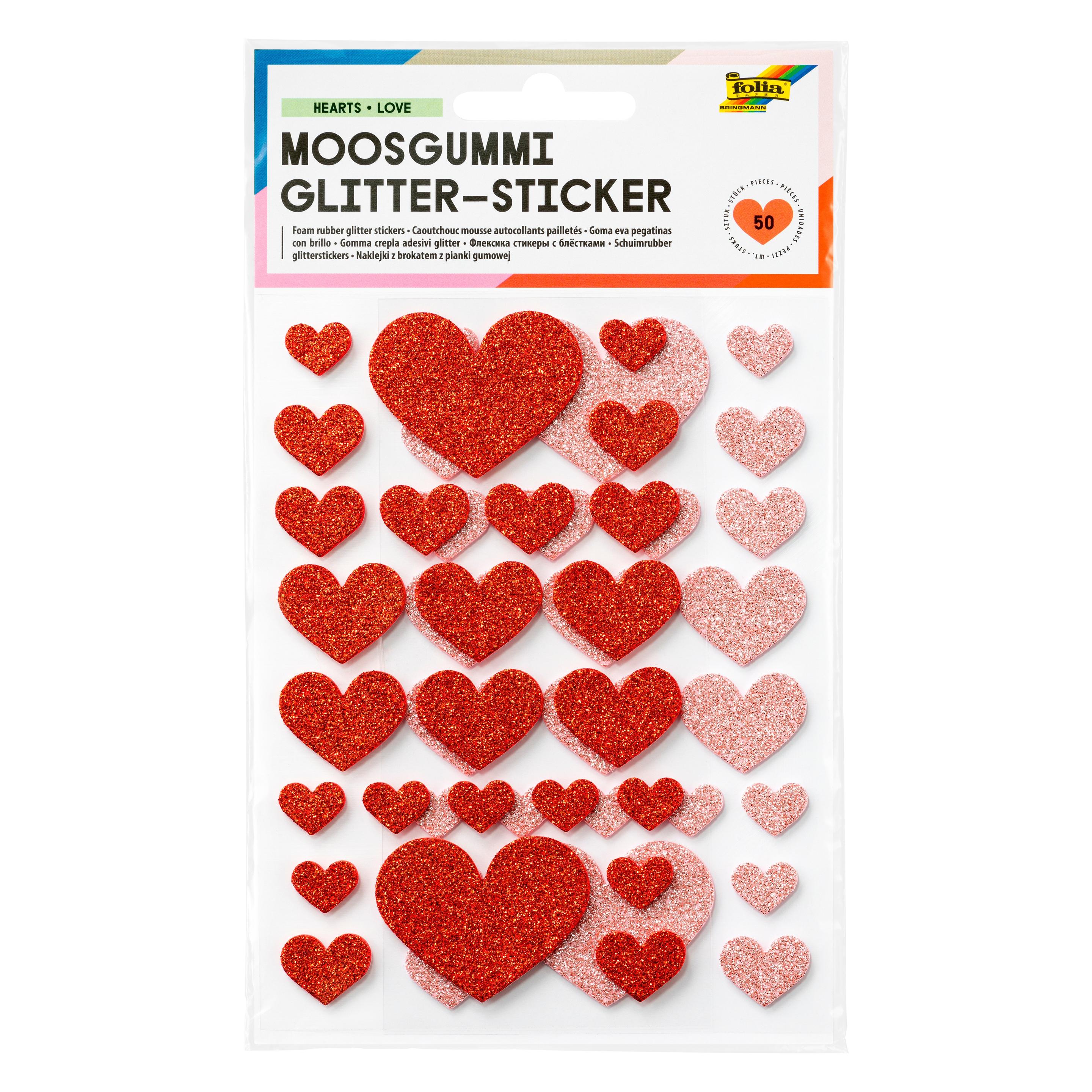 Folia Moosgummi Glitter-Sticker (2 Sticker) (23771)