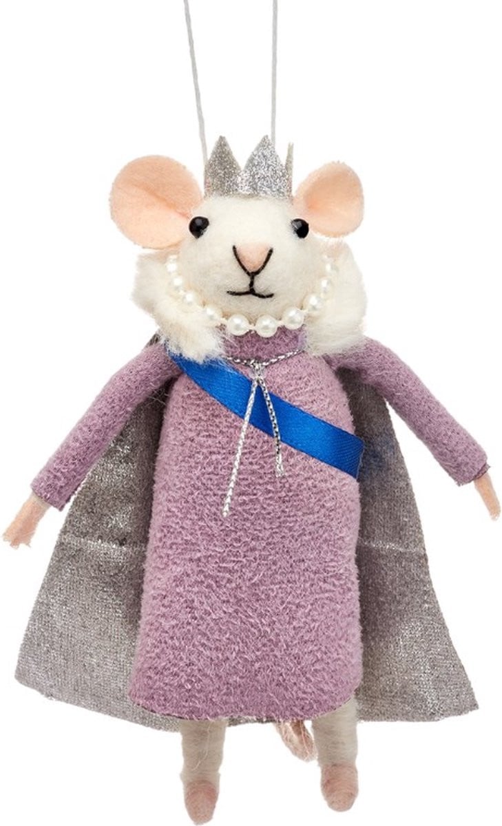 Sass & Belle Vilten Kersthanger Koningin Muis