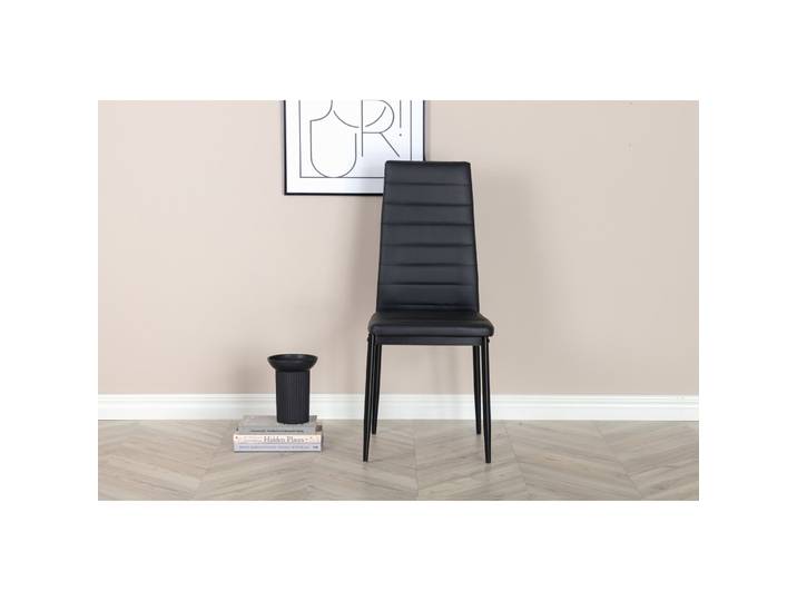 Stuhl 2er-Set Altus Schwarz Kunstleder/Stahl