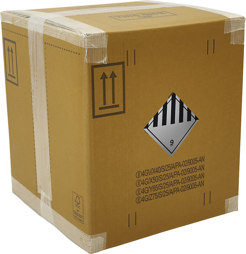 kaiserkraft Gefahrgutkarton PREMIUM, braun, Innenmaße 360 x 260 x 300 mm