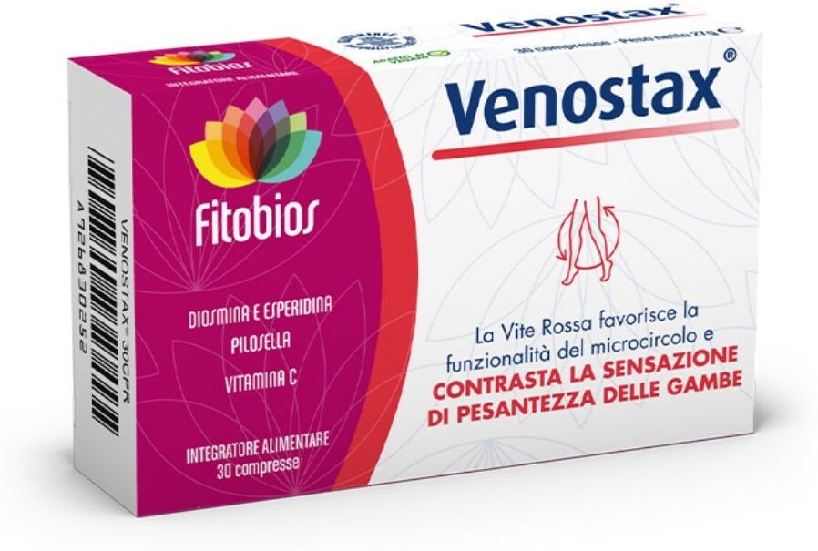 FITOBIOS Srl Venostax 30 Compresse - Integratore per la Salute Vascolare