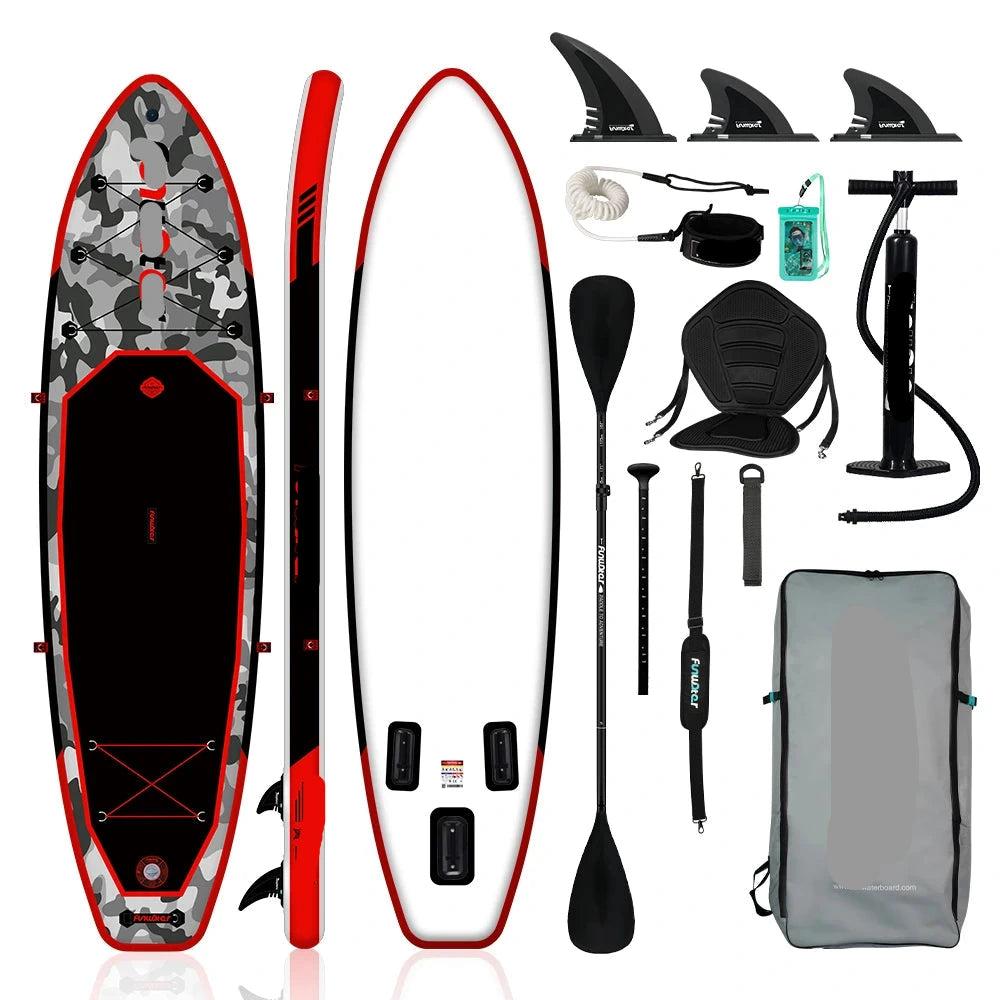Aufblasbares Stand-Up-Paddle-Board - 330 x 84 x 15 cm - Maximale Belastung: 150 kg - Rot