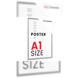 ALLboards Plakatrahmen, Klapprahmen A1-Format, Silber