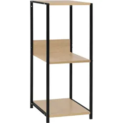vidaXL Kleines Bücherregal Schwarz Eichefarben 33,5x39,6x79,7cm